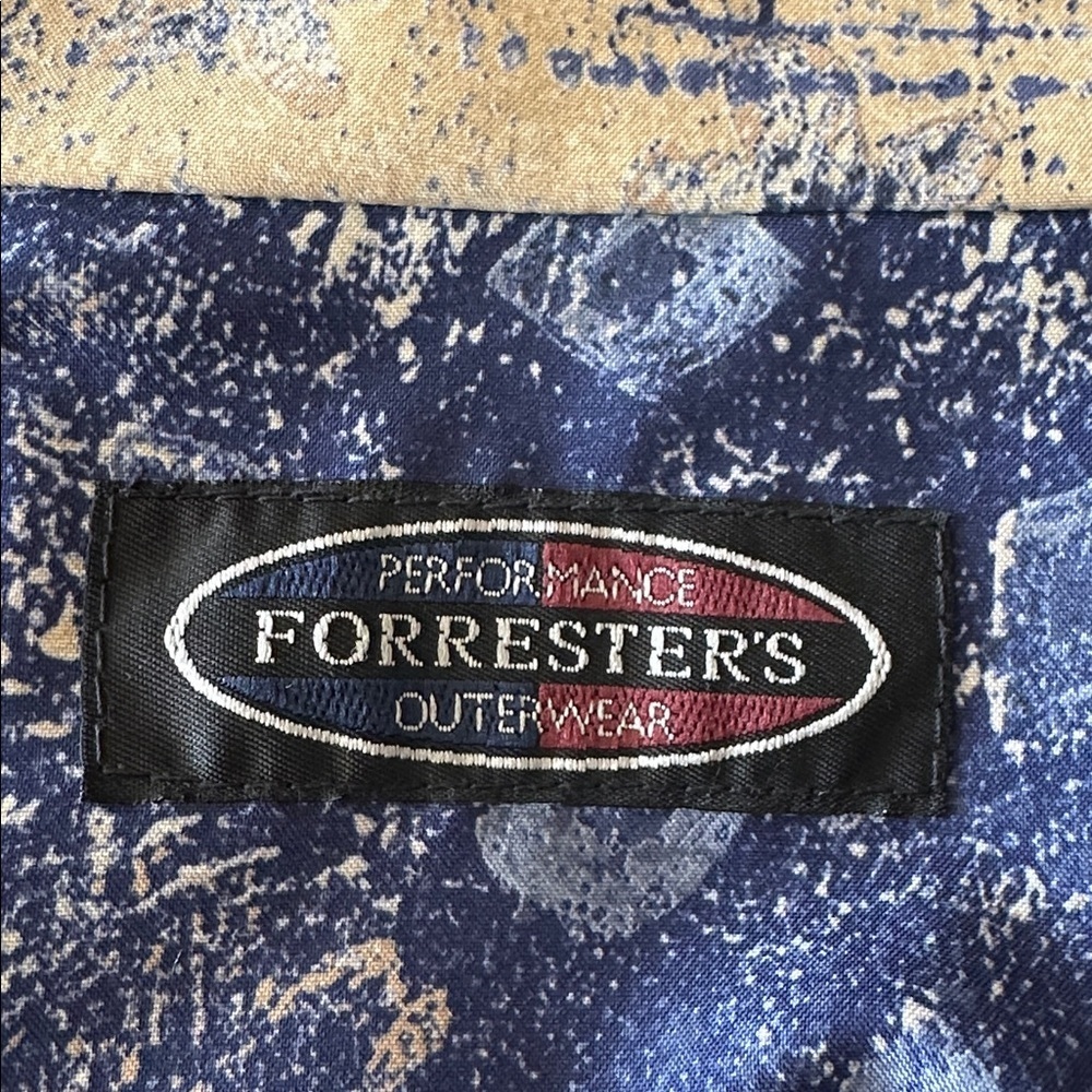 Vintage Forrester’s Blue & Cream Bomber Jacket - Picture 10 of 10